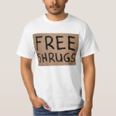 Geben Sie Shrugs-Pappzeichen frei T-Shirt (Vorderseite)