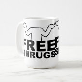Geben Sie Shrugs-Tasse frei Kaffeetasse (Vorderseite Links)