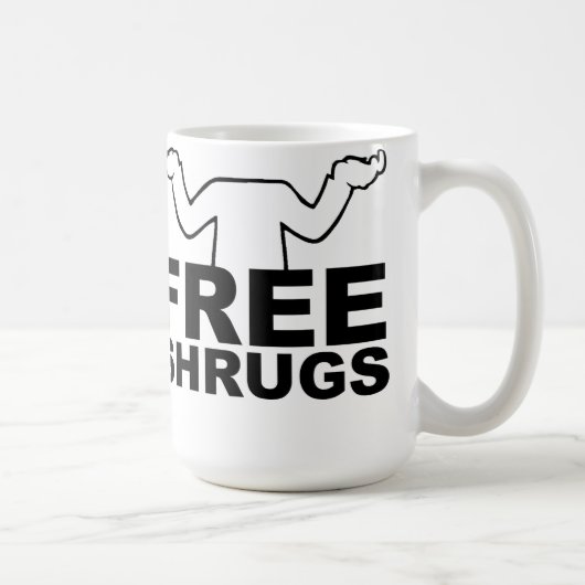 Geben Sie Shrugs-Tasse frei Kaffeetasse (Rechts)