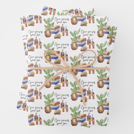 Geben Sie sich ein paar Liebe-Papierblätter Geschenkpapier Set (Beispiel)