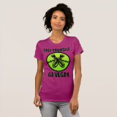 Geben Sie sich frei. Gehen Sie vegan! T-Shirt (Vorne ganz)