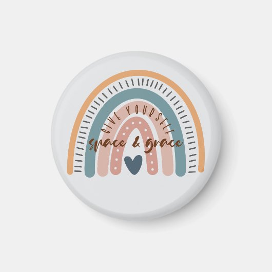 Geben Sie sich Raum und Grace Affirmation Magnet (Vorne)