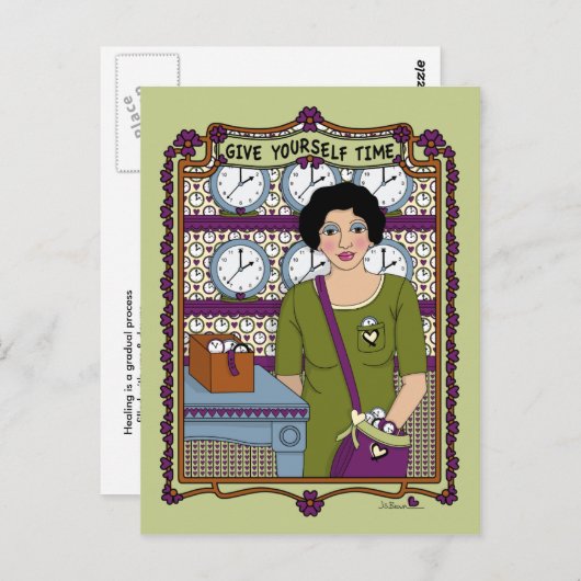 Geben Sie sich Zeit_A_ Postkarte (Vorne/Hinten)
