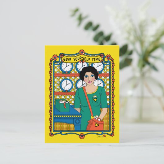 Geben Sie sich Zeit_B_ Postkarte (Stehend Vorderseite)