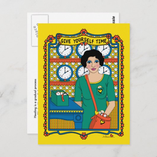 Geben Sie sich Zeit_B_ Postkarte (Vorne/Hinten)