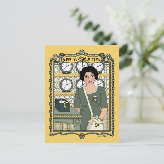 Geben Sie sich Zeit_C_ Postkarte (Stehend Vorderseite)