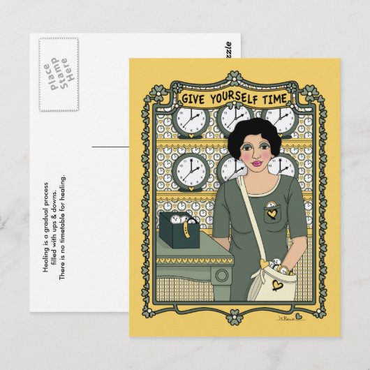 Geben Sie sich Zeit_C_ Postkarte (Vorne/Hinten)