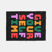 Geben Sie sich Zeit Sticker Fleecedecke (Vorderseite (Horizontal))