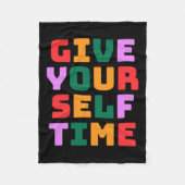 Geben Sie sich Zeit Sticker Fleecedecke (Vorderseite)