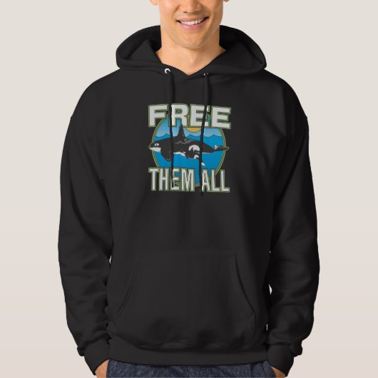 Geben Sie sie alle frei (Wale) Hoodie (Vorderseite)