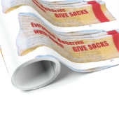 Geben Sie Socken-Packpapier Geschenkpapier (Rolleneckpunkt)