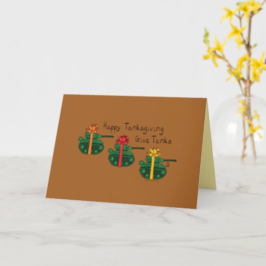 Geben Sie Tanks - Funny Erntedank Grußkarte Karte (Gelbe Blume)