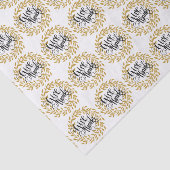 Geben Sie Tanks-schwarzen Text mit Goldkranz Seidenpapier (Ausschnitt)