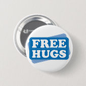 Geben Sie Umarmungen - Blau frei Button (Vorne & Hinten)