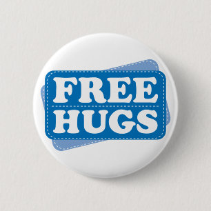 Geben Sie Umarmungen - Blau frei Button