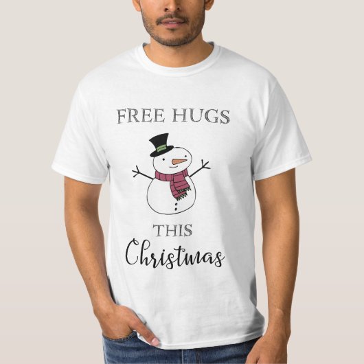 Geben Sie Umarmungen frei (Weihnachtsjahreszeit) T-Shirt (Vorderseite)