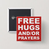 Geben Sie Umarmungen und oder Gebets-christliches Button (Vorne & Hinten)