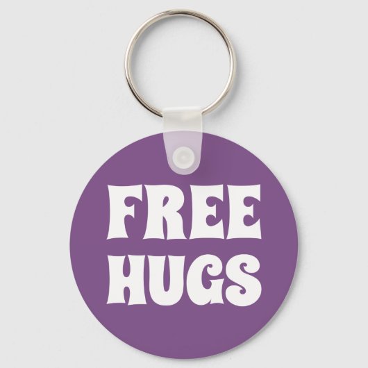 Geben Sie Umarmungs-Knopf Keychain frei Schlüsselanhänger (Vorderseite)