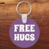 Geben Sie Umarmungs-Knopf Keychain frei Schlüsselanhänger (Vorderseite)