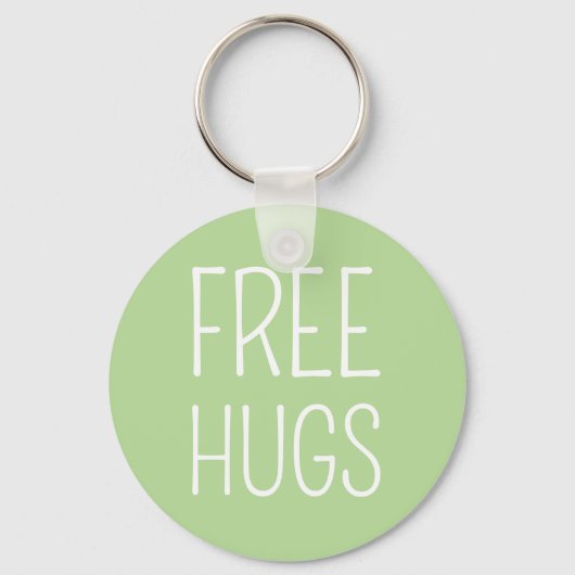 Geben Sie Umarmungs-Knopf Keychain frei Schlüsselanhänger (Vorderseite)