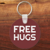 Geben Sie Umarmungs-Knopf Keychain frei Schlüsselanhänger (Vorderseite)