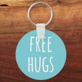 Geben Sie Umarmungs-Knopf Keychain frei Schlüsselanhänger (Vorderseite)