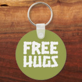 Geben Sie Umarmungs-Knopf Keychain frei Schlüsselanhänger (Vorderseite)
