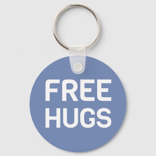 Geben Sie Umarmungs-Knopf Keychain frei Schlüsselanhänger (Vorderseite)