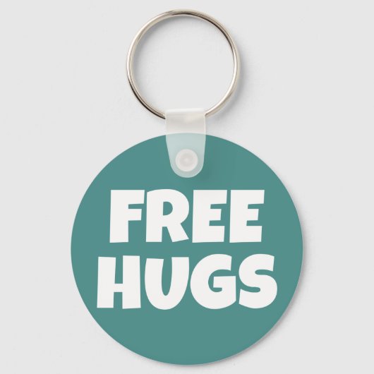 Geben Sie Umarmungs-Knopf Keychain frei Schlüsselanhänger (Vorderseite)