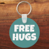 Geben Sie Umarmungs-Knopf Keychain frei Schlüsselanhänger (Vorderseite)