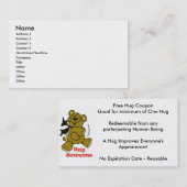 Geben Sie Umarmungs-Kupon BC frei Rabattkarte (Vorne/Hinten)