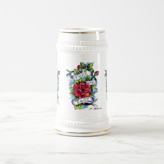 Geben Sie - und - einfaches Bier Stein. frei Bierglas (Mittel)