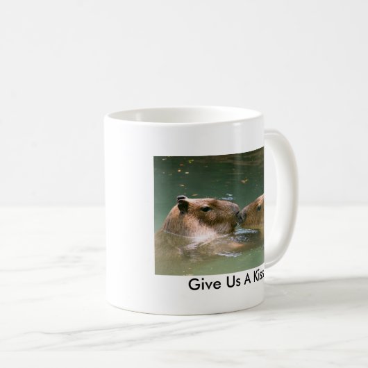 Geben Sie uns einen Kuss! Kaffeetasse (VorderseiteRechts)