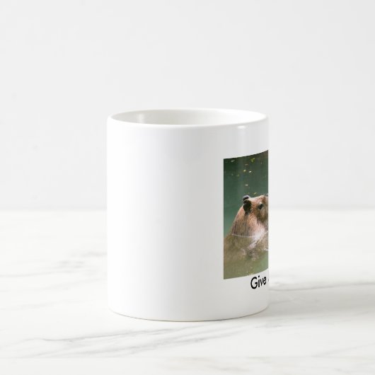Geben Sie uns einen Kuss! Kaffeetasse (Mittel)
