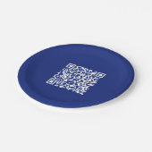 Geben Sie URL sofort generierten QR-Code ein | Nav Pappteller (Schrägansicht)