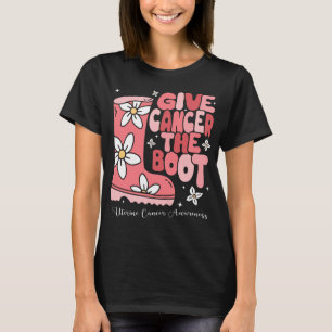 Geben Sie Uteruskrebs im Boot-Shirt T-Shirt
