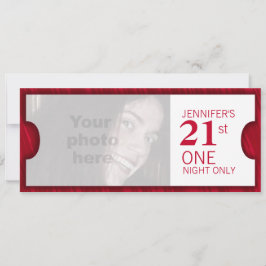 Geben Sie zwei VIP 21. Geburtstag Party Foto laden Einladung