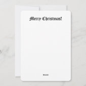 geben, spenden, helfen, wiederholen feiertagskarte (Rückseite)