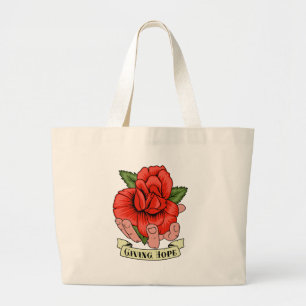 Geben von Hoffnung Jumbo Stoffbeutel