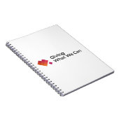 Geben, was wir Logo-weit geben können Notizblock (Rechte Seite)