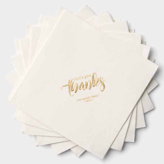 Geben wir Dankeschön Erntedank Party Personalisier Servietten Mit Folie (Insitu (Gestapelt))
