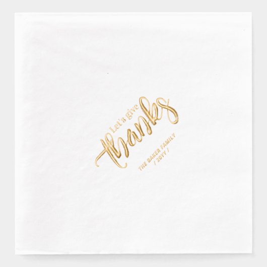 Geben wir Dankeschön Erntedank Party Personalisier Servietten Mit Folie (Vorderseite)