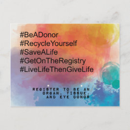 Geber Bewusstsein, Transplantation, Organspende Postkarte