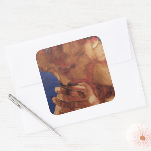 Gebet 1981 quadratischer aufkleber (Umschlag)