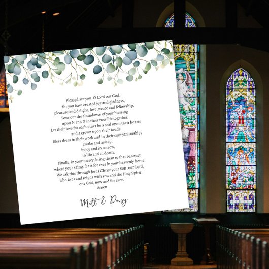 Gebet am Hochzeitstag Karte