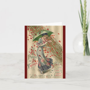 Gebet an den Heiligen Valentin, Vintage Victorian Feiertagskarte
