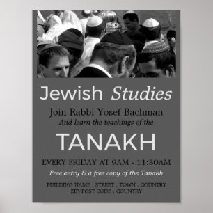 Gebet an der Synagoge, Judentum, jüdische Studien Poster