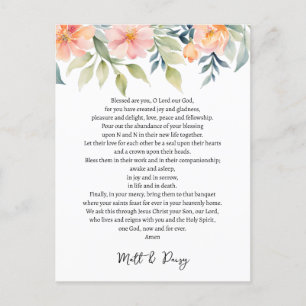 Gebet an Ihrem Hochzeitstag Postkarte