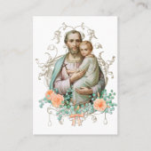 Gebet an St. Joseph für die Familie Religious Visitenkarte (Vorderseite)