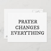 Gebet ändert alles Christliche Zitat Postkarte (Vorne/Hinten)